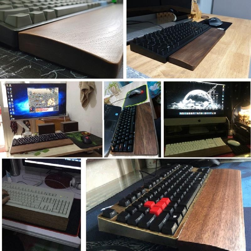 Wrist Rest Wood - Descanso pulso para teclado mecânico suporte