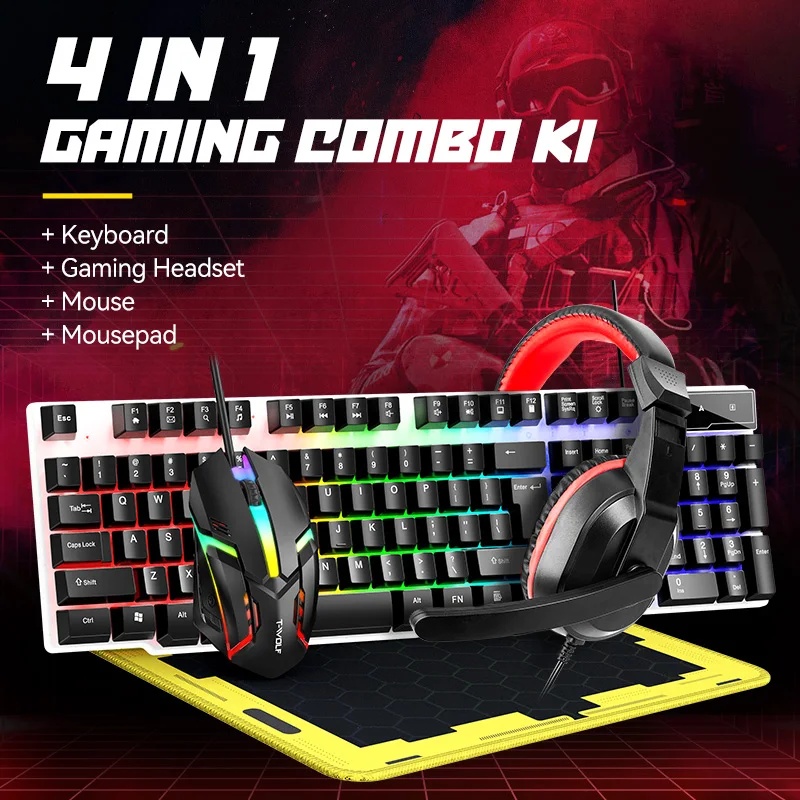 Gaming Keyboard Easy To Clean - NOVO Conjunto de Teclado e Mouse