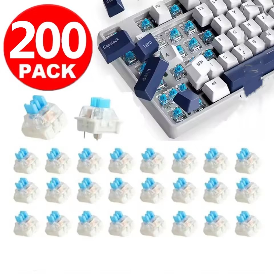 Gaming Keyboard Blue Switches - 10/30 unidades de interruptores mecânicos de