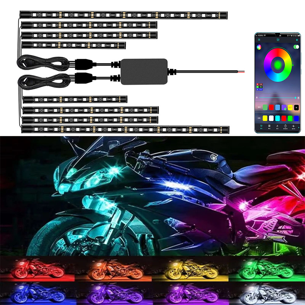 Rgb Underglow Strip - Motocicleta led luz decorativa rgb tira