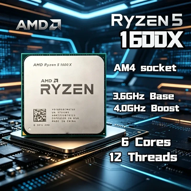 Amd Cpu Ryzen 5 - AMD Ryzen 5 1600X Original e