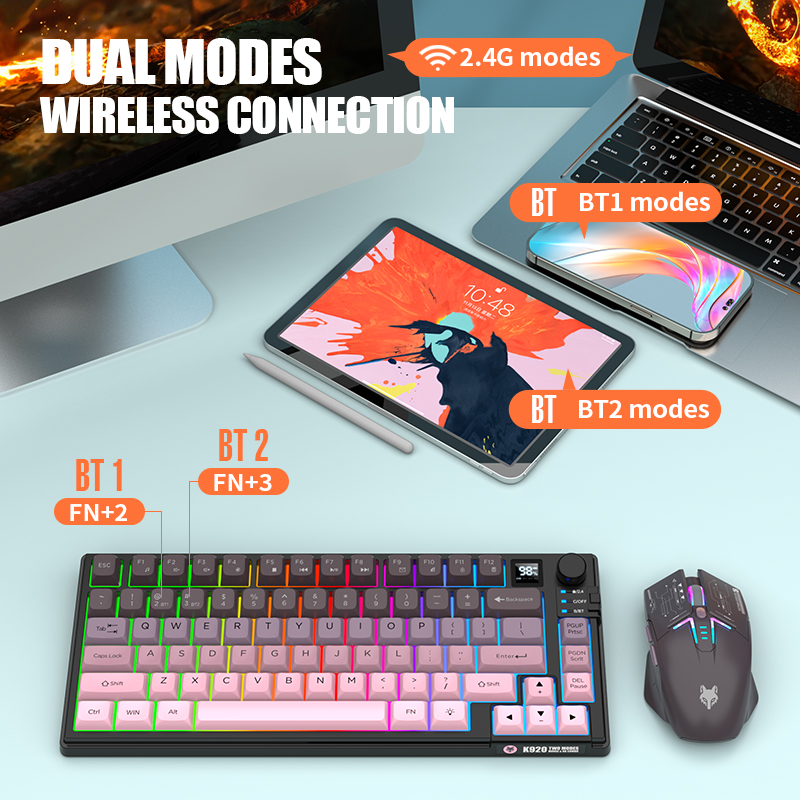 2.4G – Teclado e rato sem fios - Gaming Keyboard Ergonomics avaliação e preço