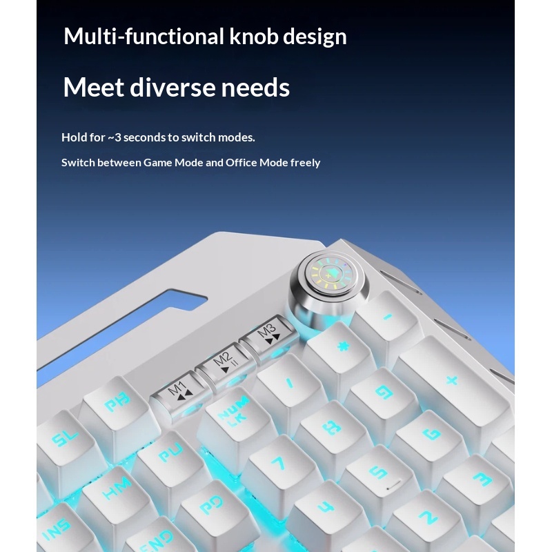Combo de Teclado Mecânico Sem  - Gaming Keyboard Blue Switches avaliação e preço