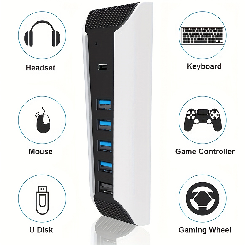 Hub USB 5 em 1 para Console PS - Gaming Keyboard Splitter avaliação e preço
