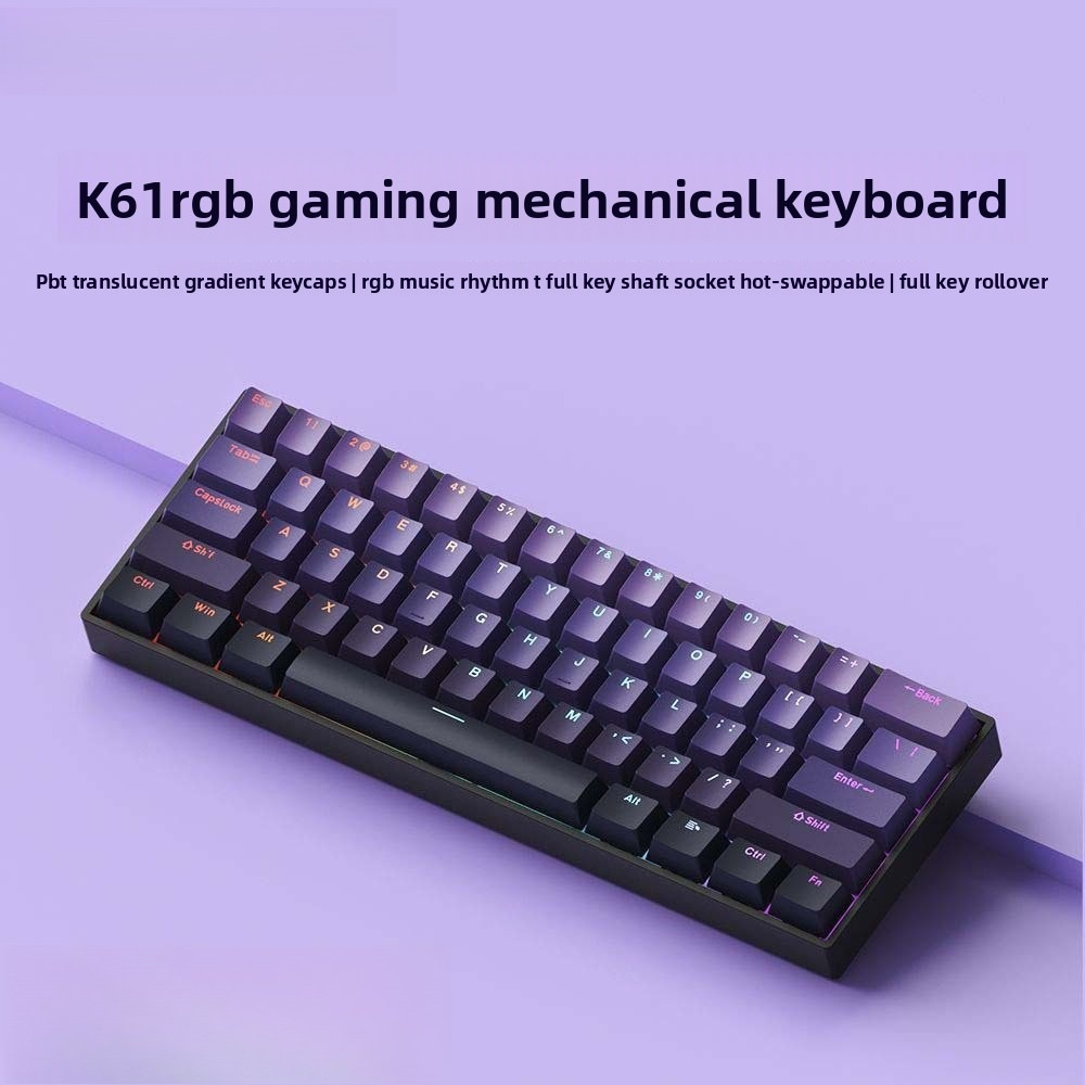 Teclado Mecânico Sem Fio 60% B - Gaming Keyboard Blue Switches avaliação e preço