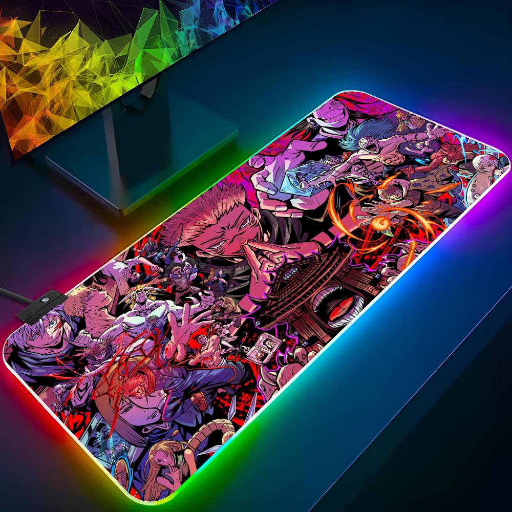 Mouse Pad Gamer RGB Anime Juju - Gaming Keyboard No Rgb avaliação e preço