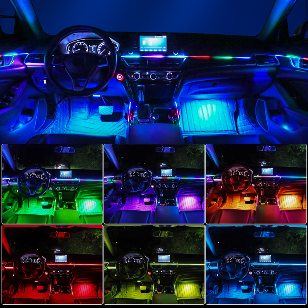 6/10/14/18 em 1 luz ambiente d - Rgb Underglow Strip avaliação e preço