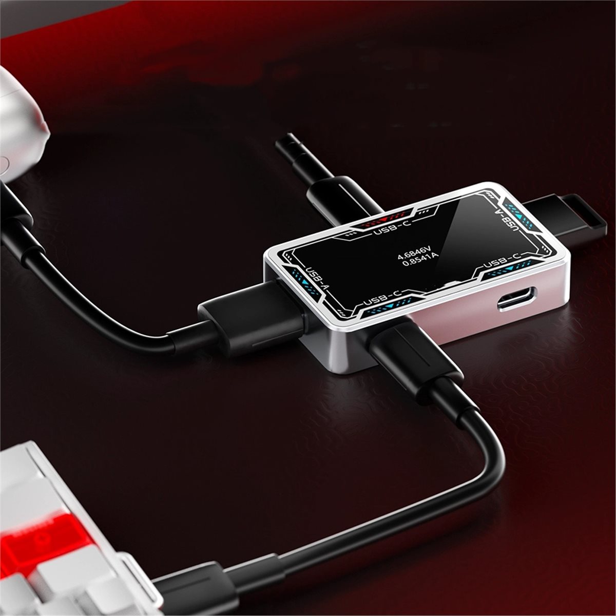 Hub USB para Jogos 8K de Alta  - Gaming Keyboard Splitter avaliação e preço