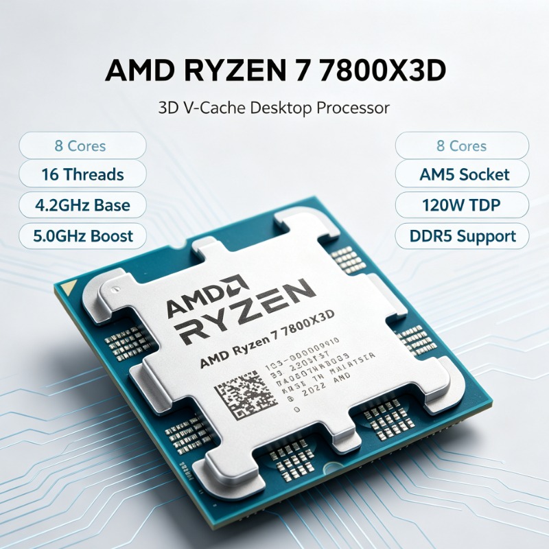 Processador AMD Ryzen 7 7800X3 - Amd Cpu Ryzen 7 avaliação e preço