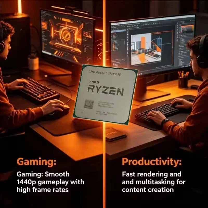 CPU AMD Ryzen 7 5700X3D para D - Amd Cpu Ryzen 7 avaliação e preço
