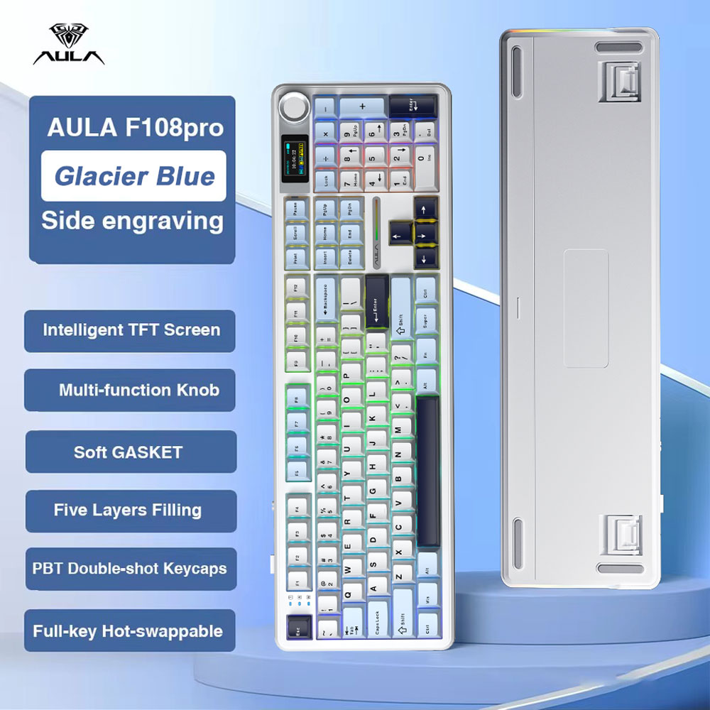 AULA F108 Pro Gaming Mecânico  - Gaming Keyboard Thocky avaliação e preço