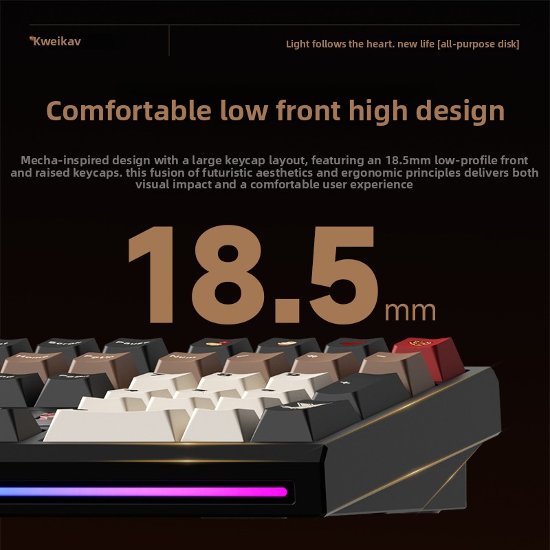 Teclado Mecânico WEIKAV NUT108 - Gaming Keyboard Ergo avaliação e preço