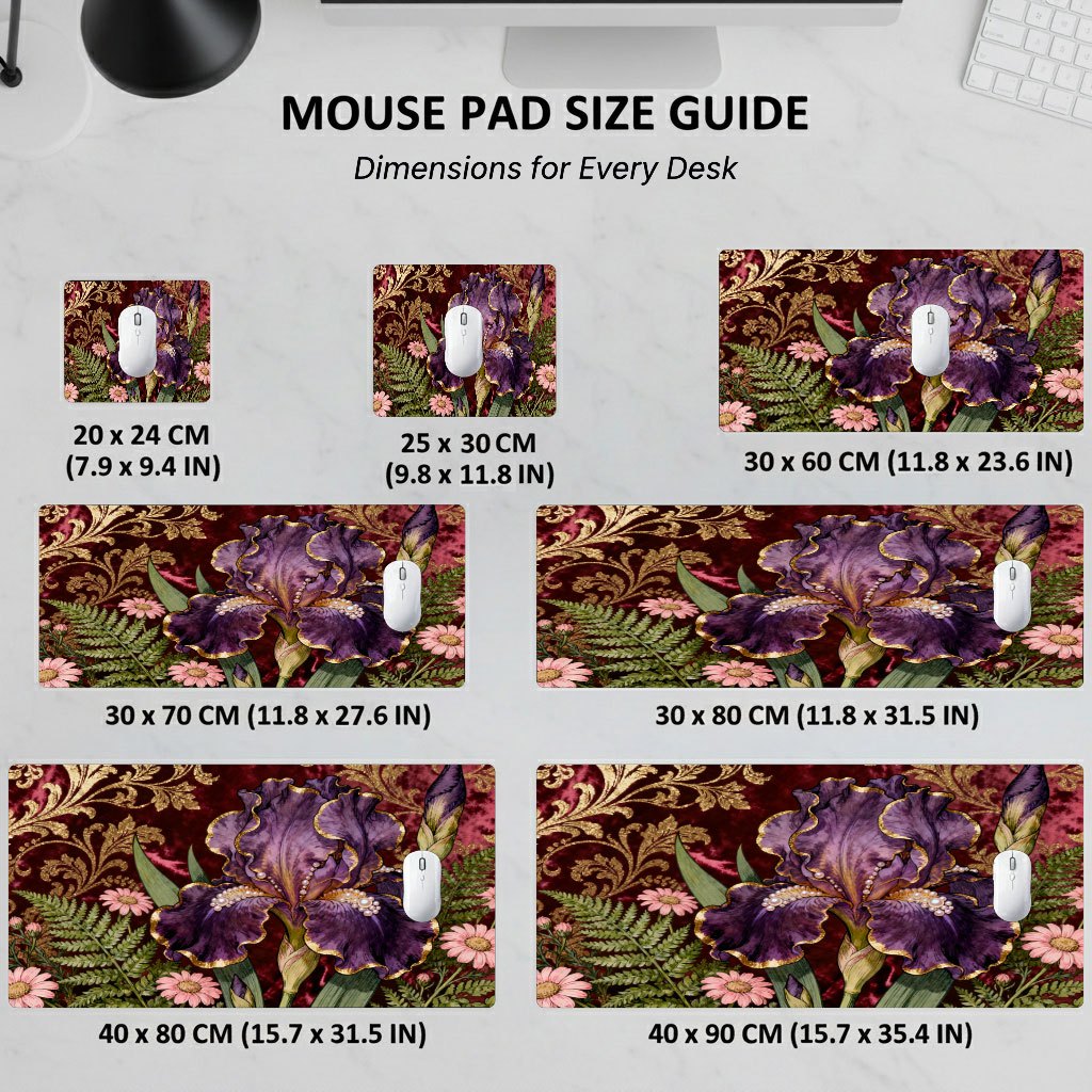 Mouse Pad Floral Roxo de Marca - Gaming Keyboard Brand avaliação e preço