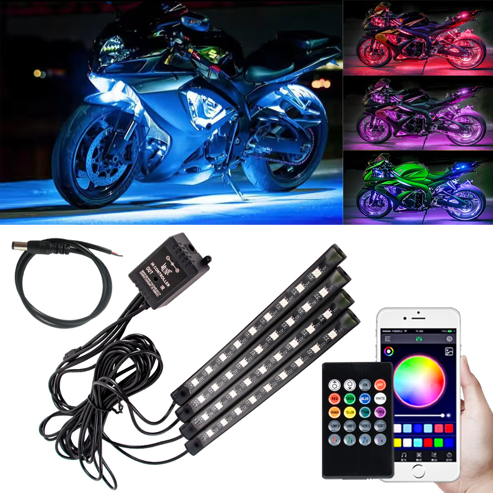 Led motocicleta carro atmosfer - Rgb Underglow Strip avaliação e preço
