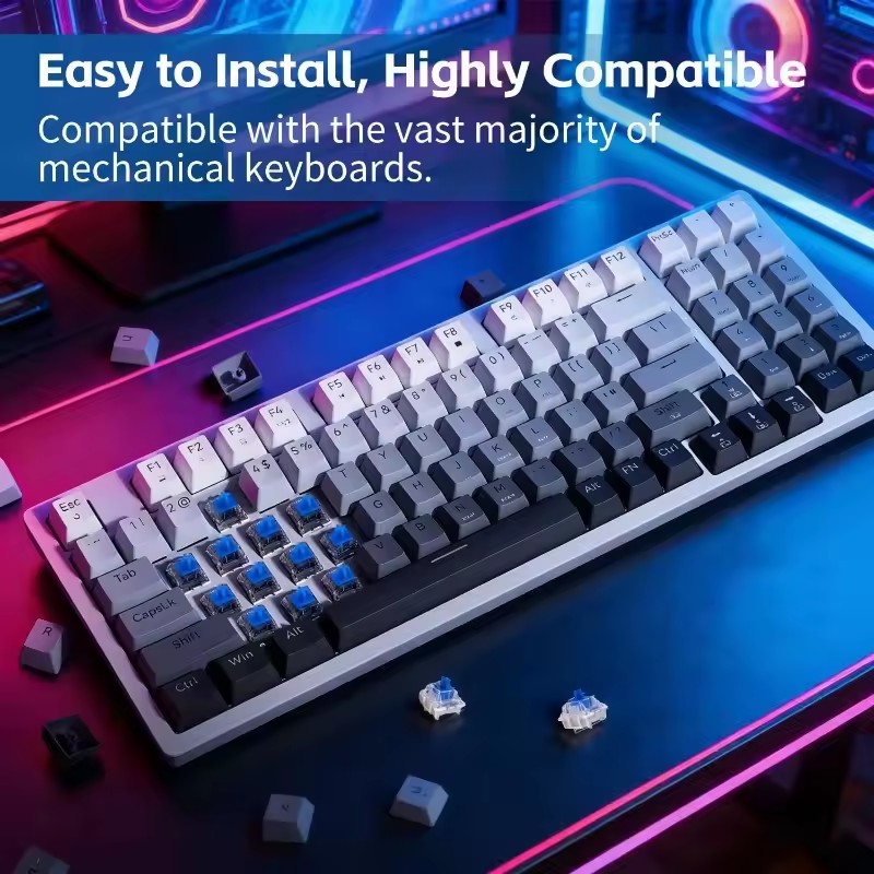 10/30 unidades de interruptore - Gaming Keyboard Blue Switches avaliação e preço