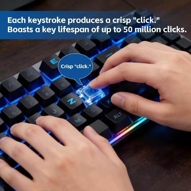 10/30 unidades de interruptore - Gaming Keyboard Blue Switches avaliação e preço