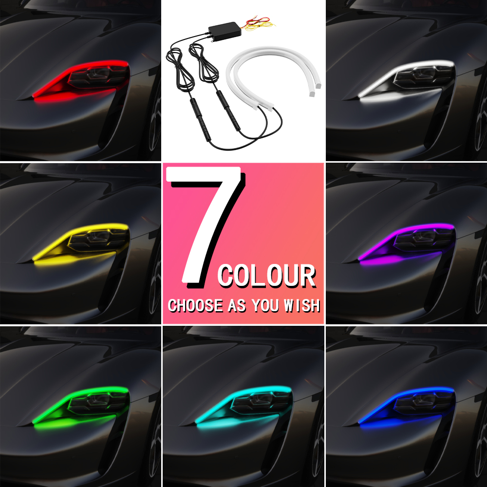 2PCS Luzes LED DRL para Carro  - Rgb Underglow Strip avaliação e preço