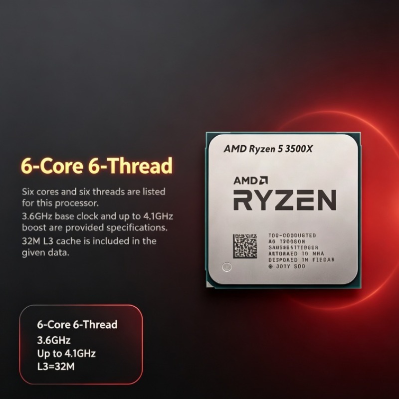 AMD Ryzen 5 3500X, 6 núcleos,  - Amd Cpu Ryzen 7 avaliação e preço