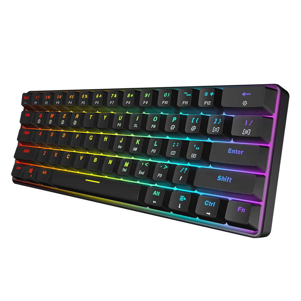 Skyloong gk61 mini teclado ópt - Gaming Keyboard Blue Switches avaliação e preço