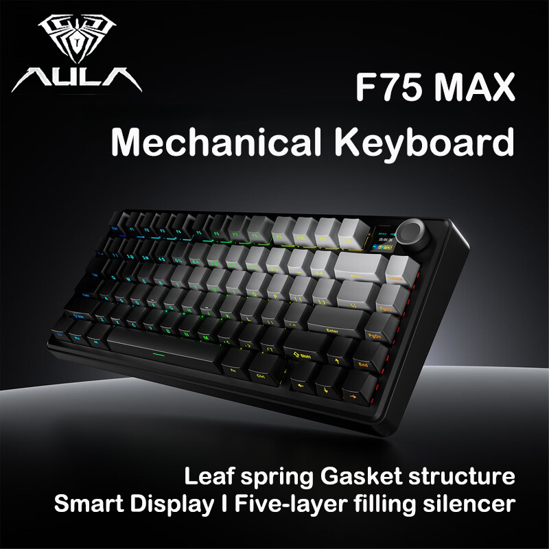 Teclado Mecânico AULA F75 MAX  - Keyboard Gaming Mac avaliação e preço