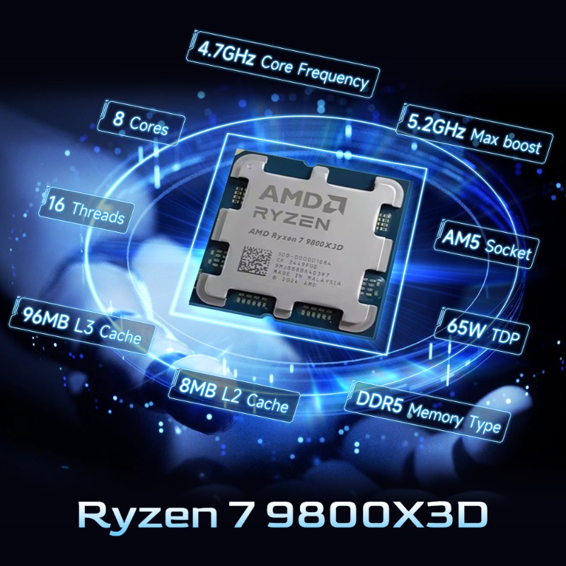 Processador AMD Ryzen 7 9800X3 - Amd Cpu Ryzen 7 avaliação e preço