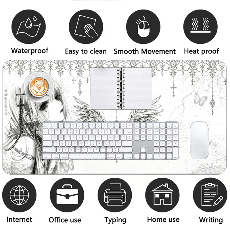Mousepad de Couro Preto e Bran - Gaming Keyboard Tactile avaliação e preço