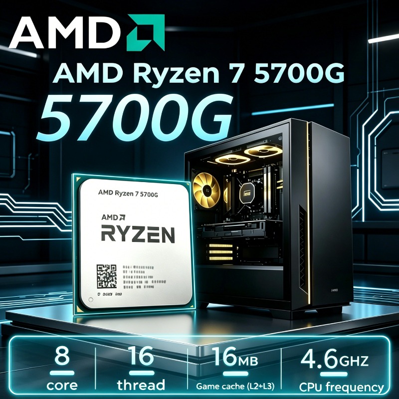 Processador AMD Ryzen 7 5700G, - Amd Cpu Ryzen 7 avaliação e preço
