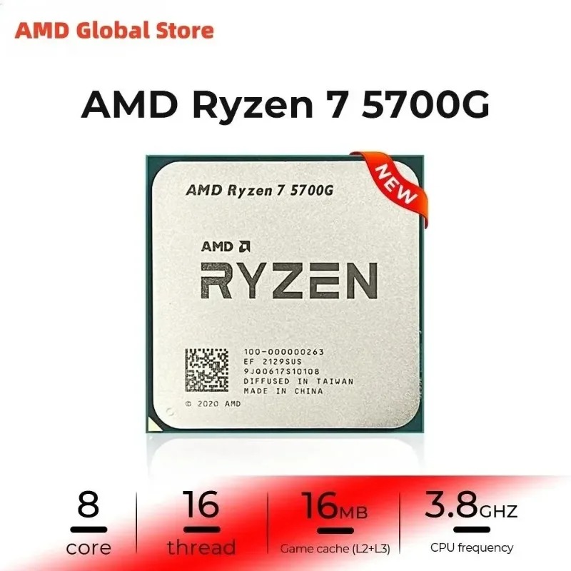 Processador AMD Ryzen 7 5700G, - Amd Cpu Ryzen 7 avaliação e preço